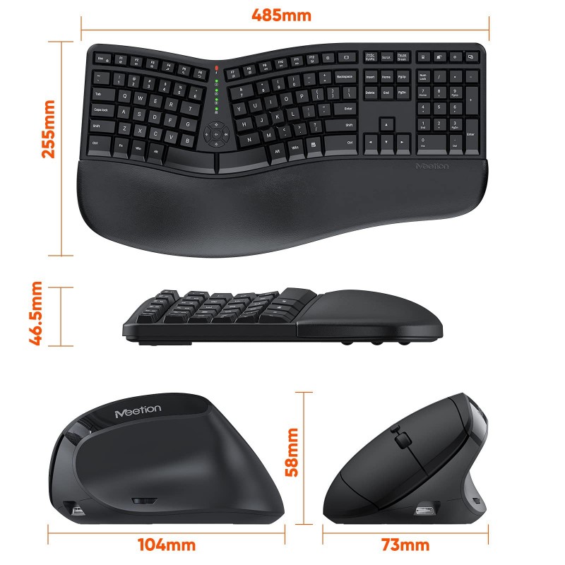 Ergonomisches Tastatur- und Mausset